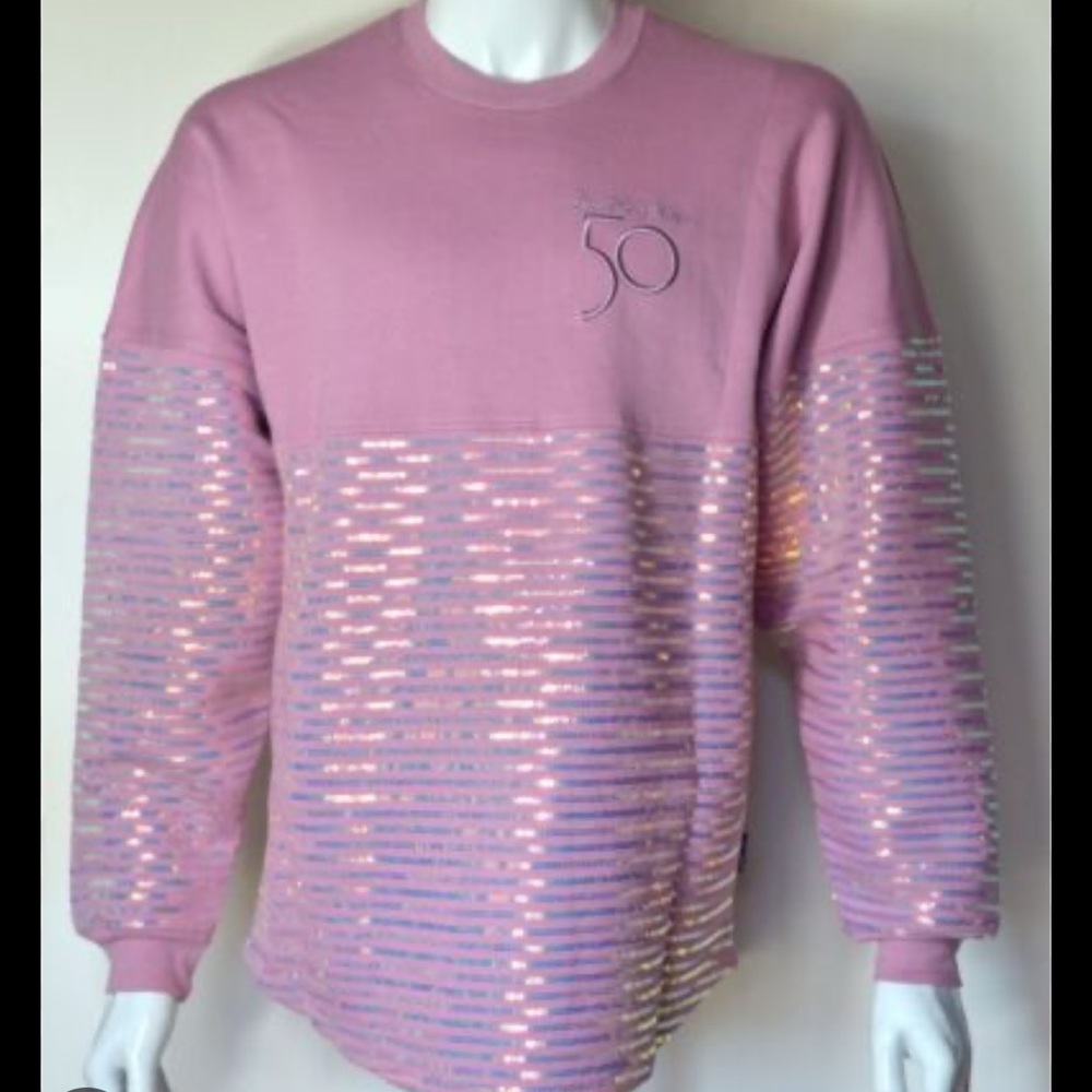 Disney sequin spirit jersey pink L